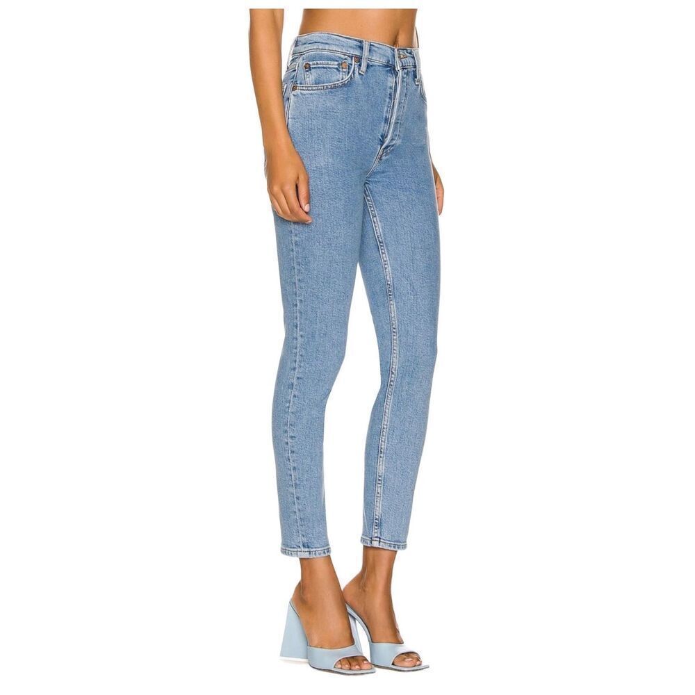RE/DONE 90s High Rise Ankle Crop Jeans, Size 29, Costa Indigo - Picture 2 of 4